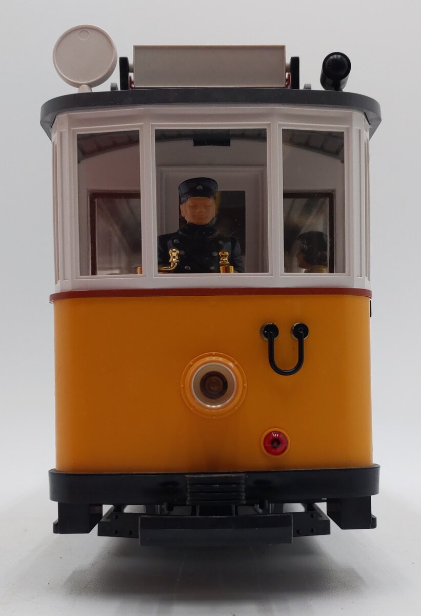 LGB 2035 G Scale Unlettered Yellow Motorized Trolley EX/Box