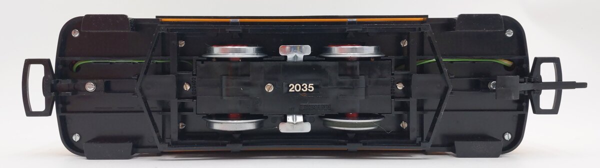 LGB 2035 G Scale Unlettered Yellow Motorized Trolley EX/Box