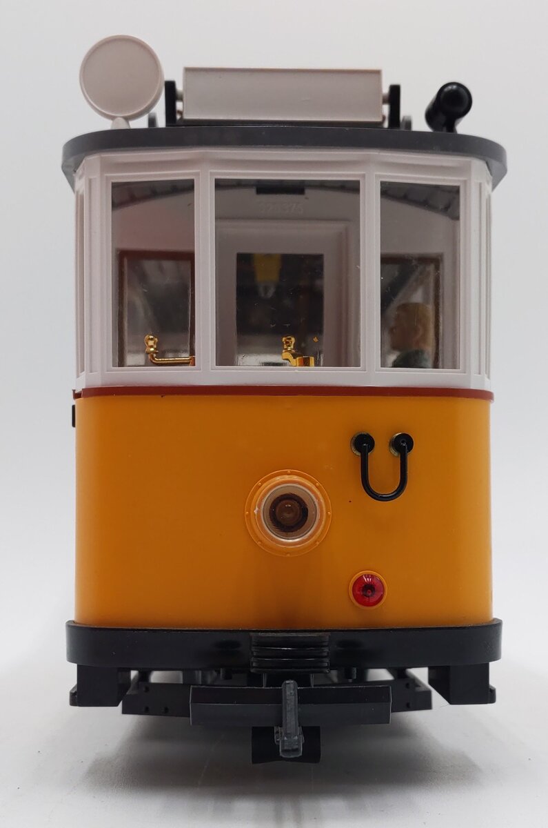 LGB 2035 G Scale Unlettered Yellow Motorized Trolley EX/Box