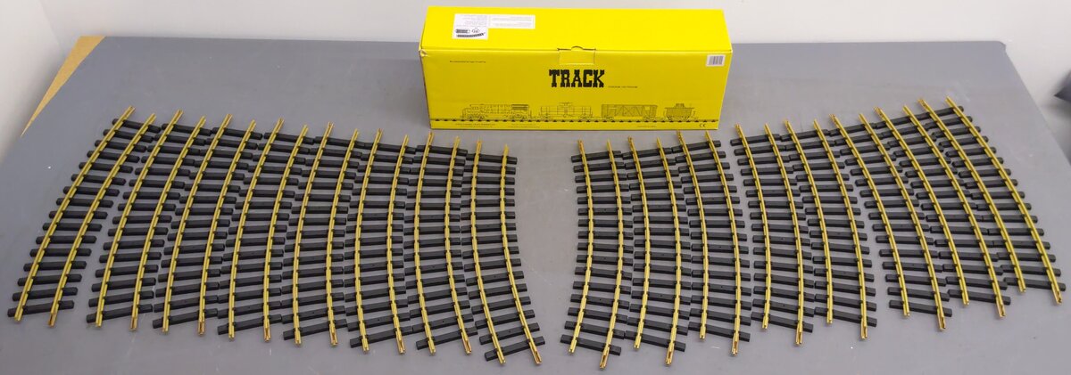 Aristo-Craft 11600 G Scale Euro Brass 8' Diameter Large Curved Track (Box of 16) VG/Box