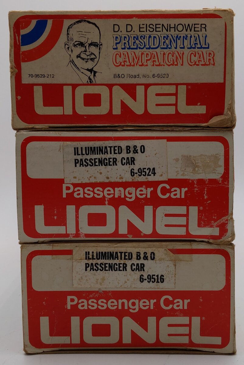 Lionel O Scale Baltimore & Ohio Passenger Cars; 6-9516, 6-9524, 6-9529 [3] VG/Box