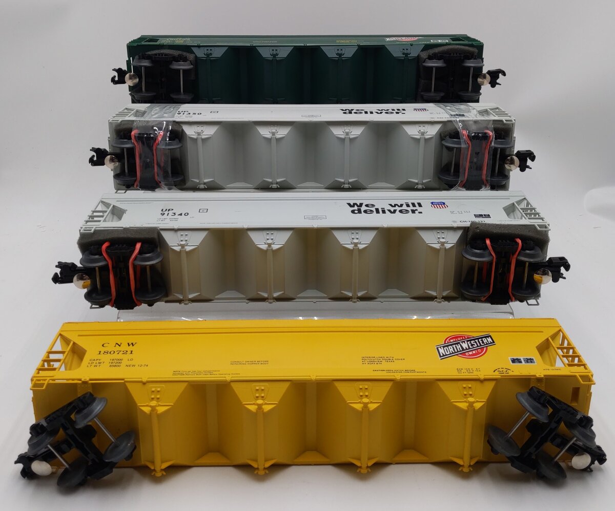 Weaver O Gauge Assorted Covered Hoppers: 180733, 91340, 91350, 180721 [4] VG