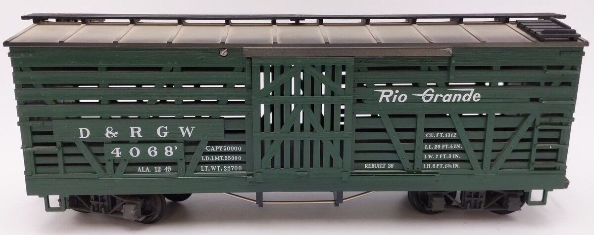 LGB 4068 G Scale Denver & Rio Grande Western Stock Car #4068 VG