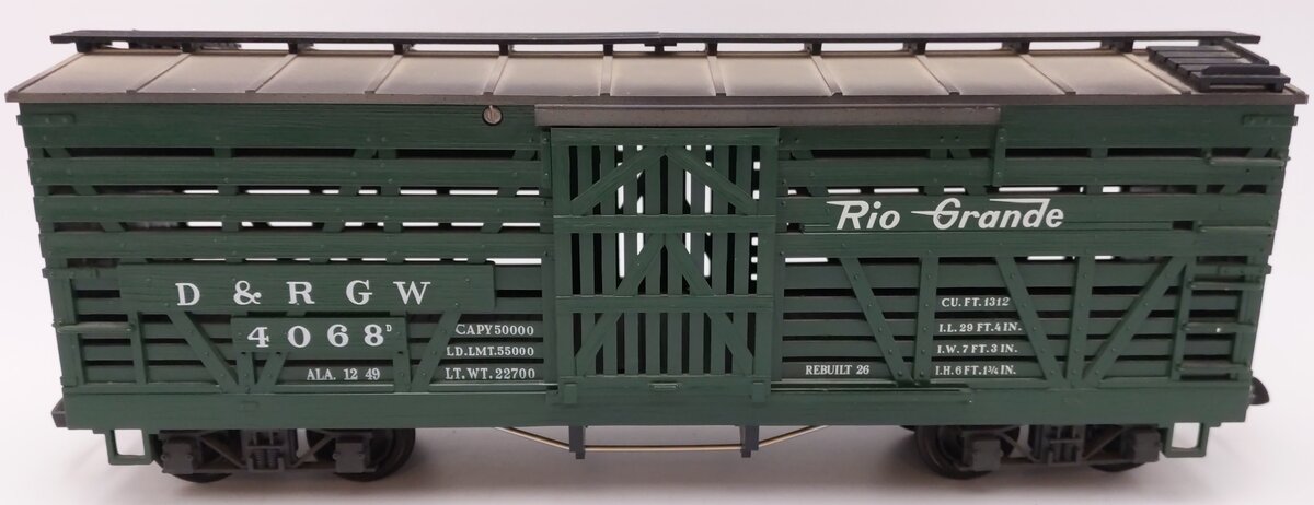 LGB 4068 G Scale Denver & Rio Grande Western Stock Car #4068 VG
