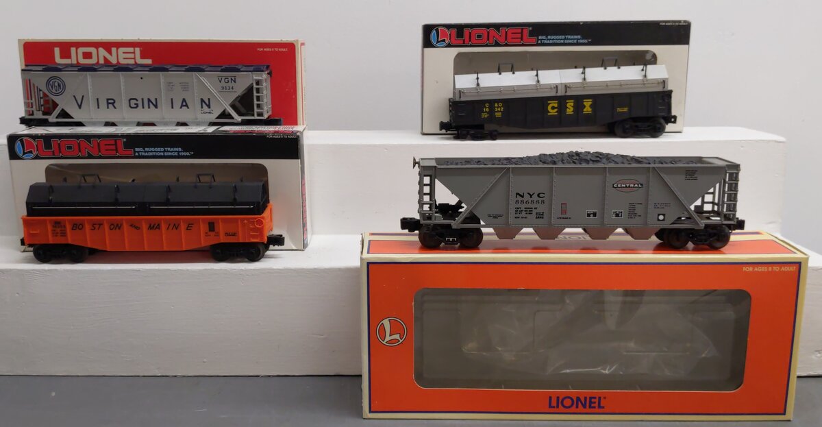 Lionel O Gauge Assorted Freight Cars [4]/Box
