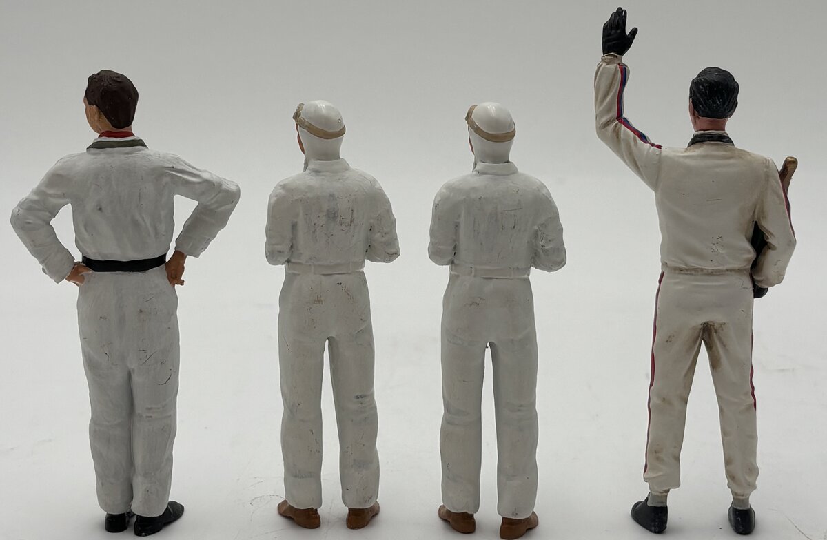 Preiser G Early Motor Racing Drivers Figures Lot (Set of 4) EX