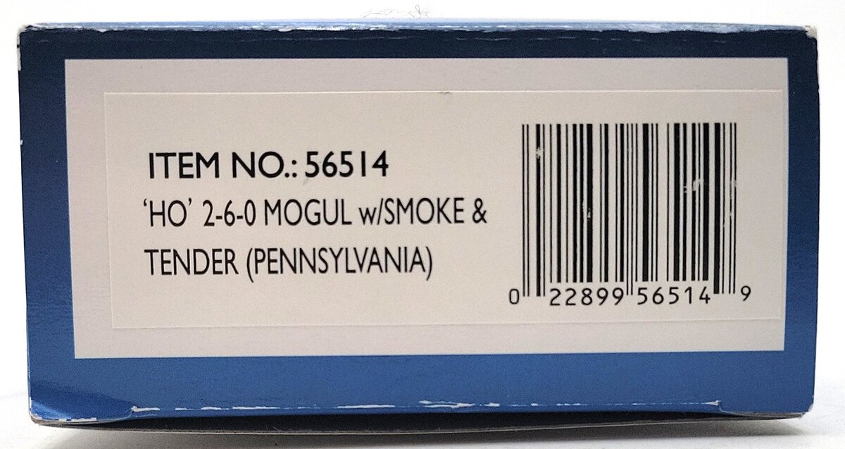 Bachmann 56514 HO Pennsylvania 2-6-0 Mogul Steam Loco w/Tender & Smoke #3233 LN/Box