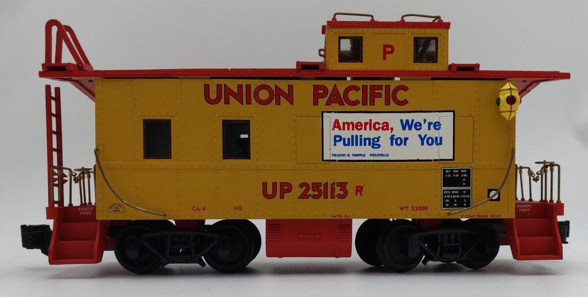 Aristo-Craft 42113 Union Pacific Illuminated Caboose #25113 VG