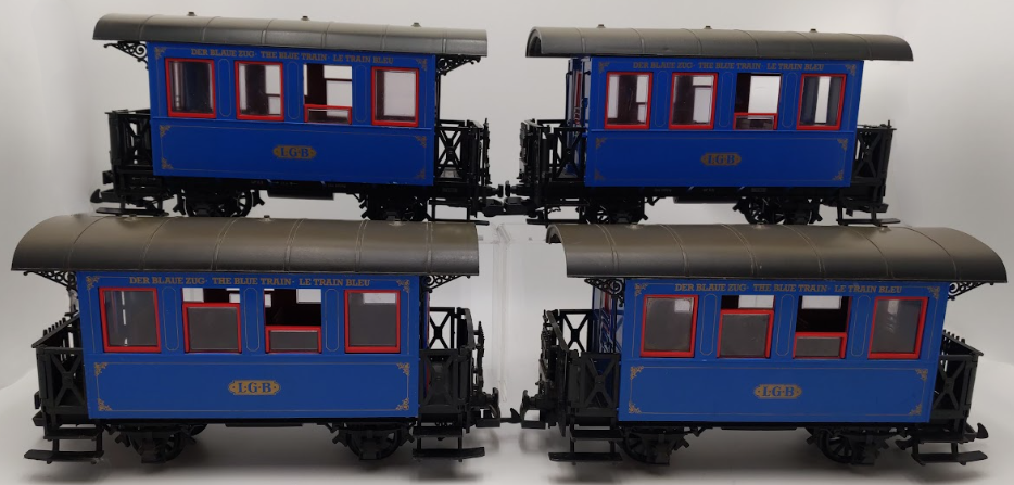 LGB G Gauge The Blue Train Coach Cars [4]