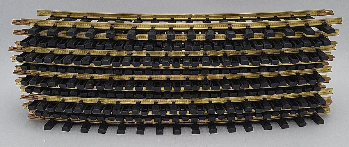 Aristo-Craft 11600 G Scale European Syle Brass 8' Diameter Curved Track (16) EX