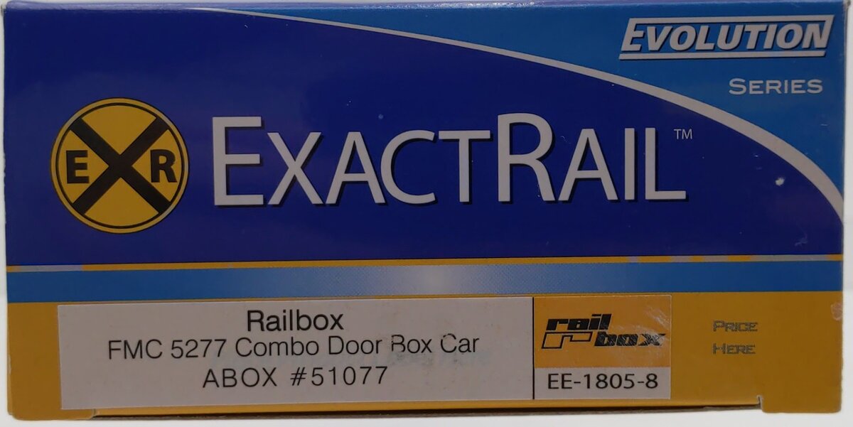 ExactRail EE-1805-8 HO Scale ABOX FMC 5277 Combo Door Boxcar #51077 LN/Box