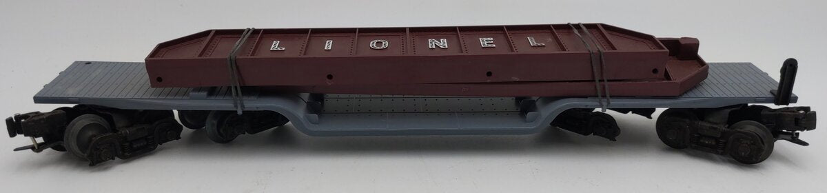 Lionel 6418 Vintage O Girder Bridge Machinery Car with Maroon Girders VG