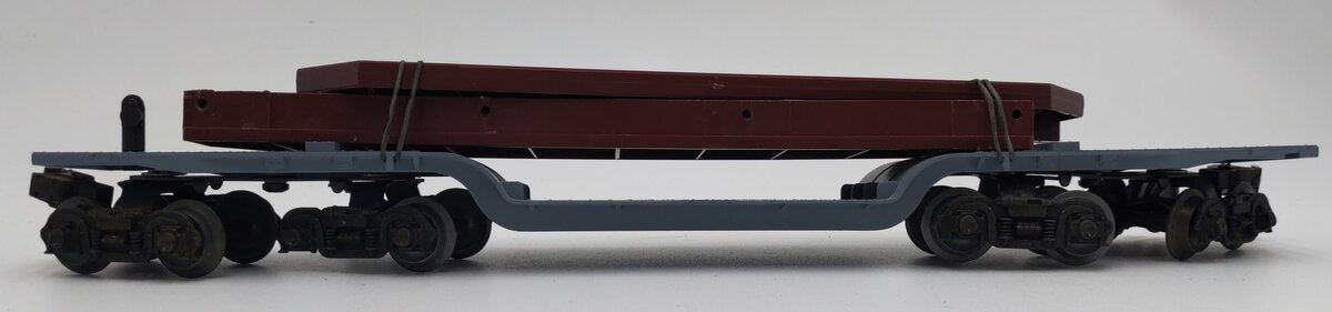 Lionel 6418 Vintage O Girder Bridge Machinery Car with Maroon Girders VG