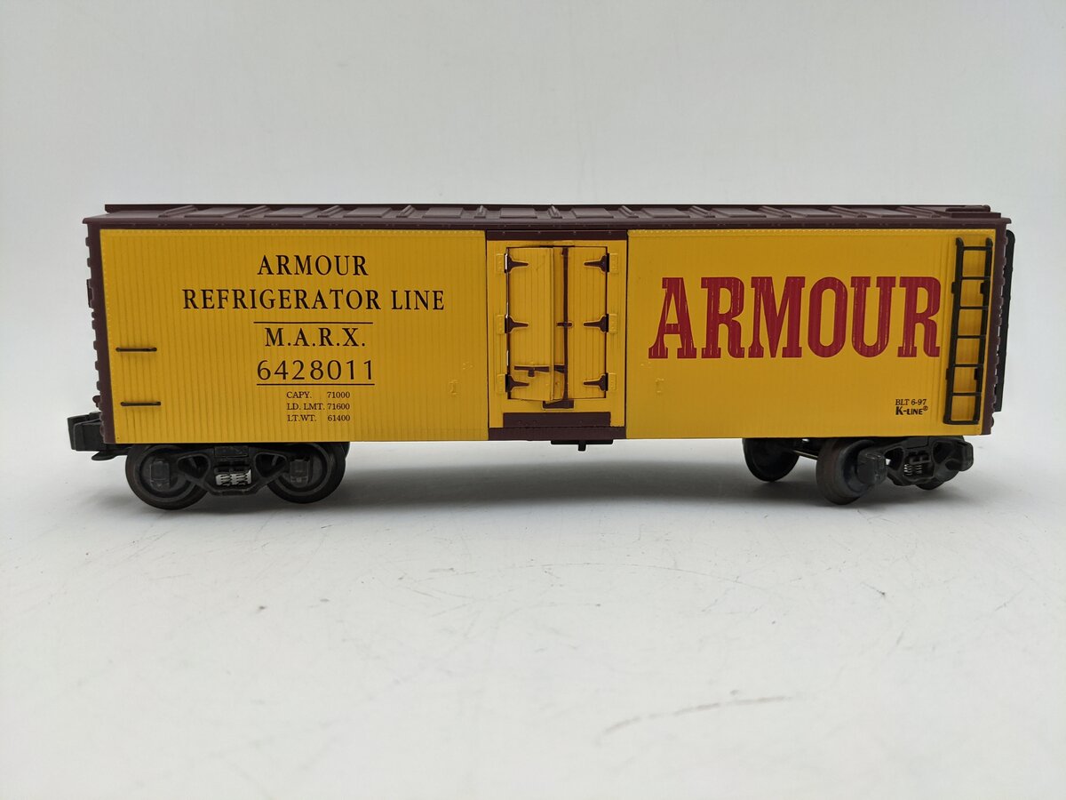K-Line K642-8011 O Gauge Armour Classic Wood-Sided Refrigerator Car #6428011 EX