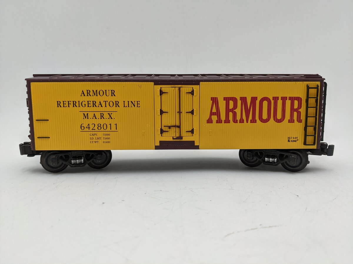 K-Line K642-8011 O Gauge Armour Classic Wood-Sided Refrigerator Car #6428011 EX