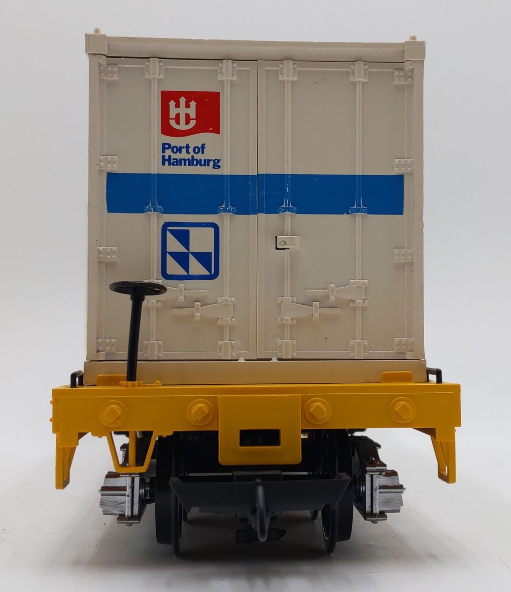 LGB 4160-DG G Scale Wilson Brothers Flatcar w/ Container Load #101 EX