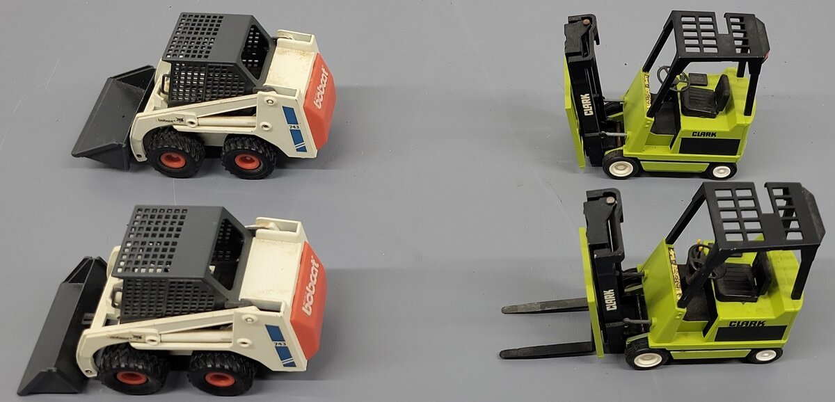 Conrad & Clover Diecast Forklifts & Loader; 2971 x 2, 4431 x 2 [4] VG