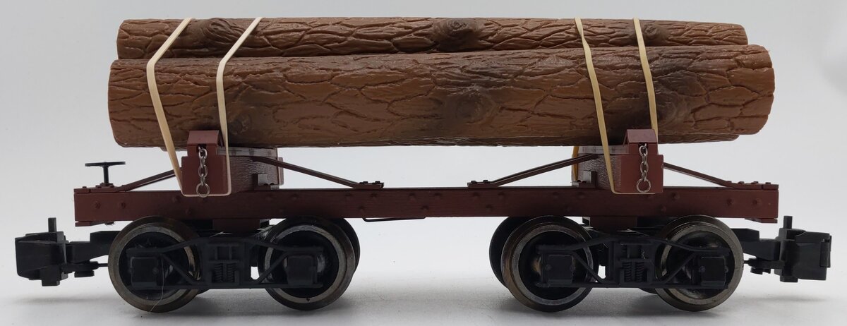 Bachmann 98490 G Scale Skeleton Log Car w/Log Load - Metal Wheels EX