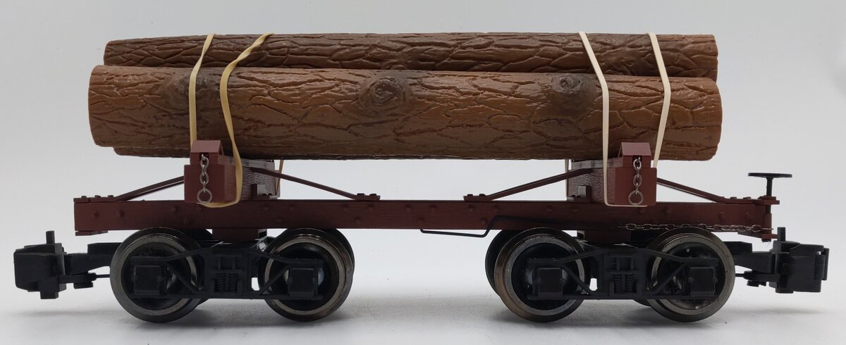 Bachmann 98490 G Scale Skeleton Log Car w/Log Load - Metal Wheels EX