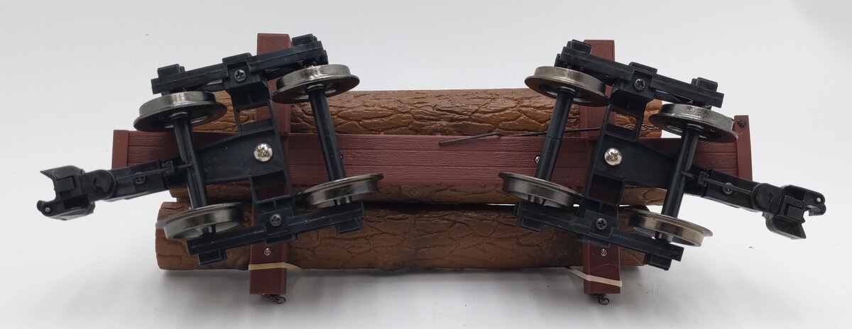 Bachmann 98490 G Scale Skeleton Log Car w/Log Load - Metal Wheels EX