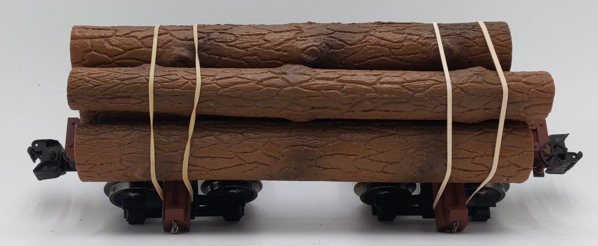 Bachmann 98490 G Scale Skeleton Log Car w/Log Load - Metal Wheels EX