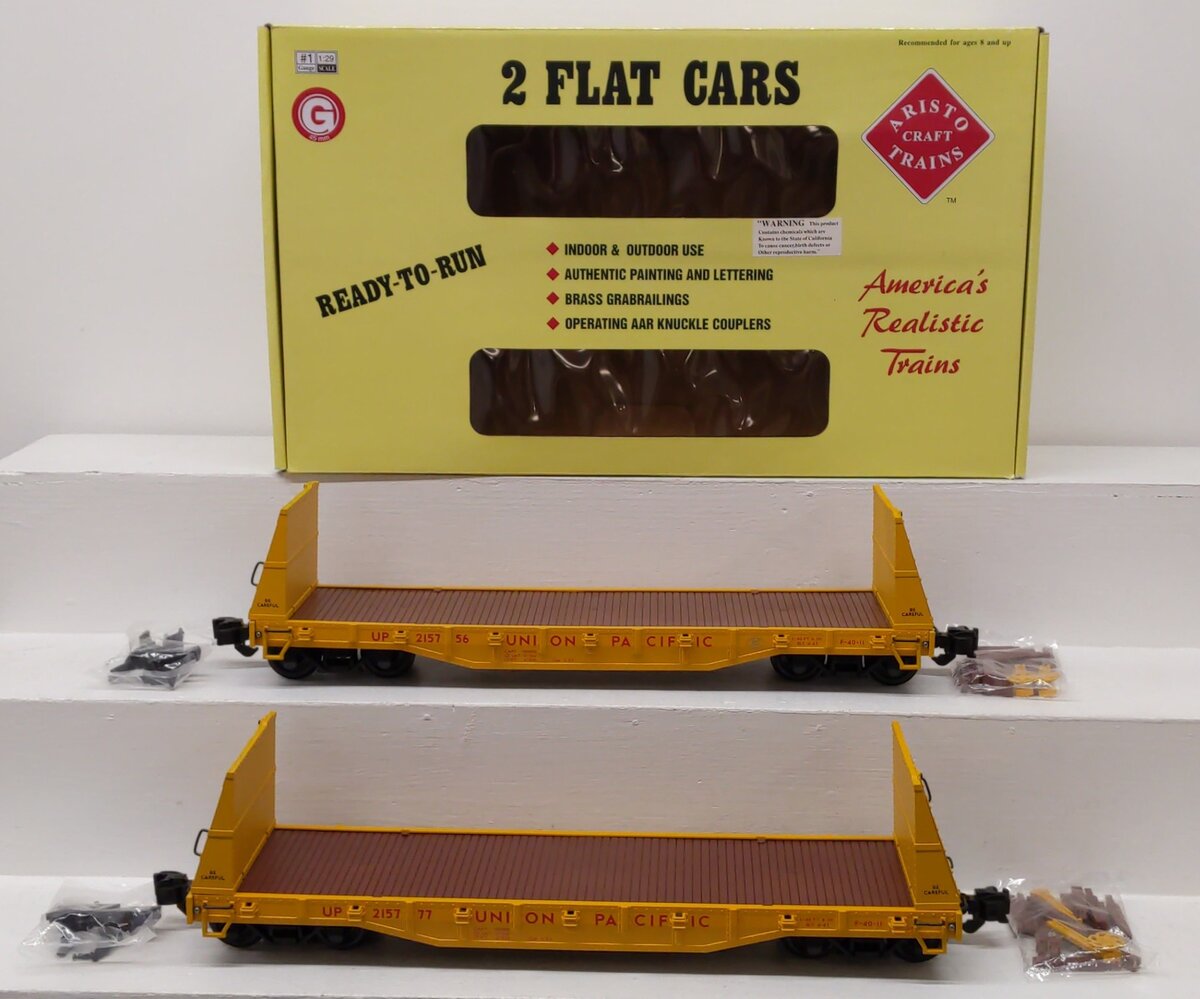 Aristo-Craft 46415T UP Bulkhead Flatcar (Set of 2) EX/Box