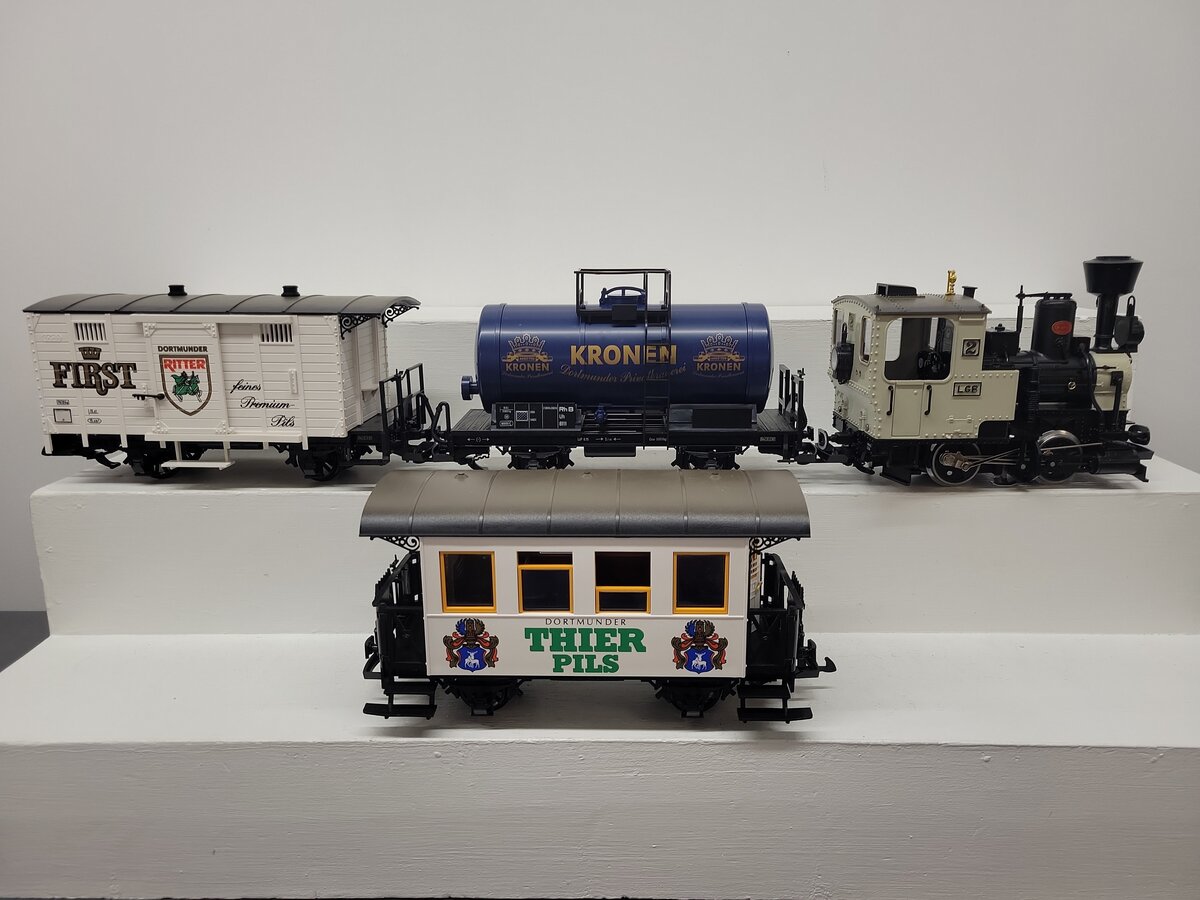 LGB 020087 G Gauge Steam Freight Train Set EX/Box