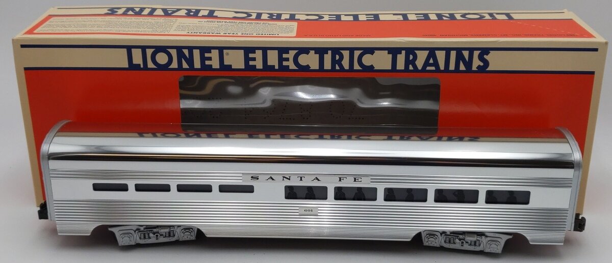 Lionel 6-19111 O Gauge Santa Fe Aluminum Diner Car #601 EX/Box