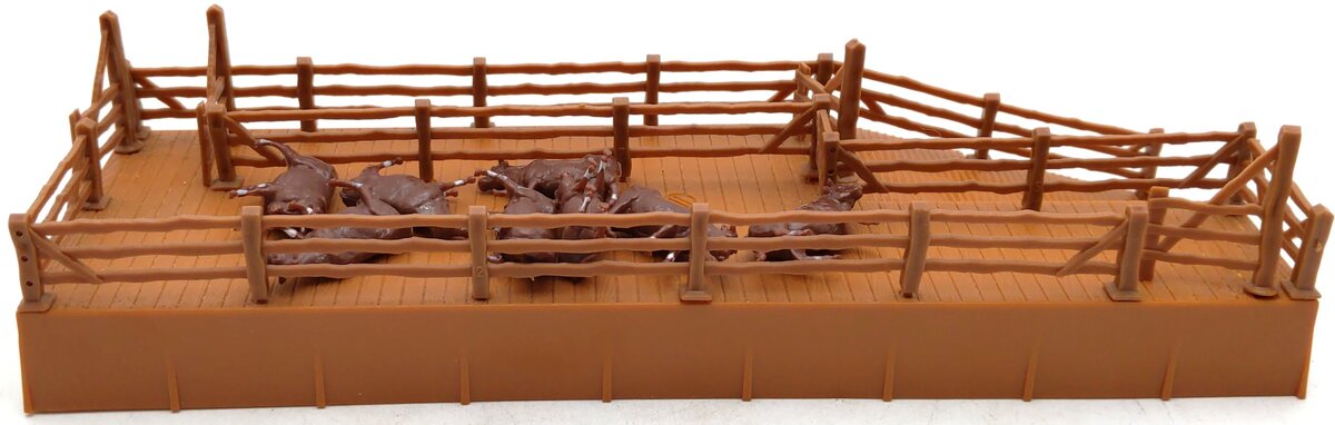 Tyco 935 HO Fully Decorated Cattle Car & Depot Set Building Kit EX/Box