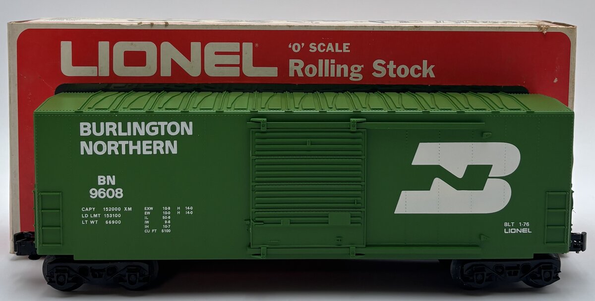 Lionel 6-9608 O Gauge Burlington Northern Hi-Cube Boxcar EX/Box