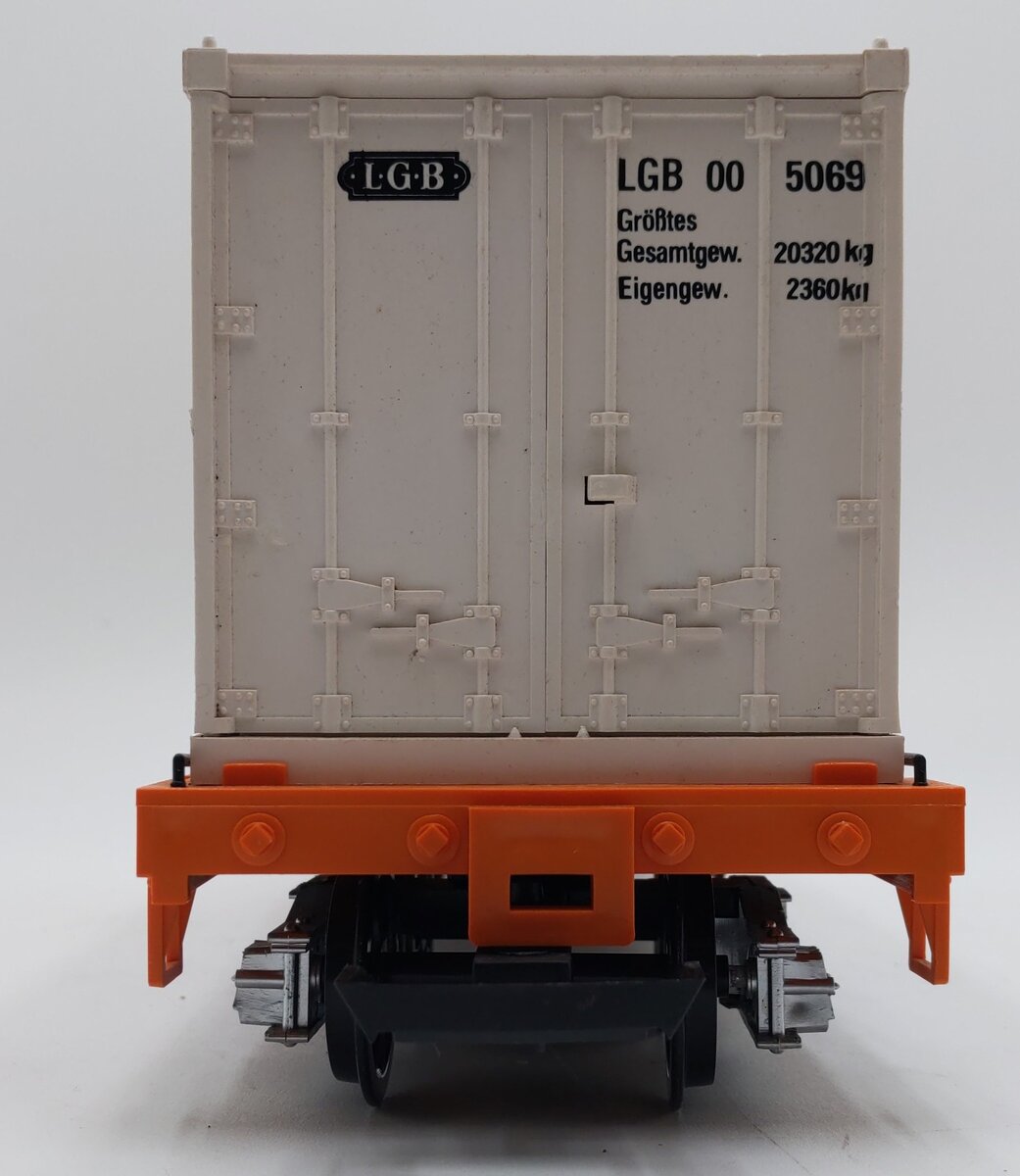 LGB 4260-DG G Scale Wilson Brothers Flatcar w/Containers #107 VG