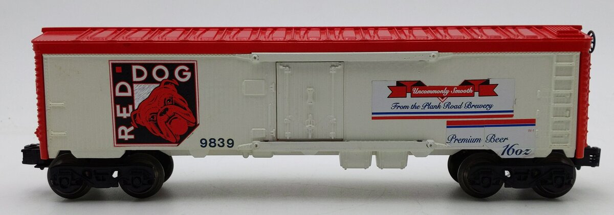 Lionel O Gauge Red Dog Beer Reefer Car #9839 - Custom