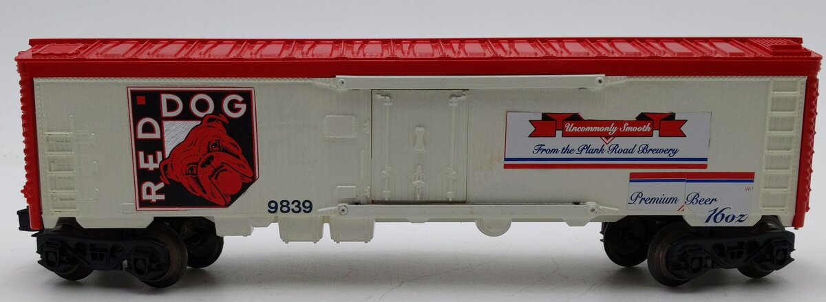Lionel O Gauge Red Dog Beer Reefer Car #9839 - Custom
