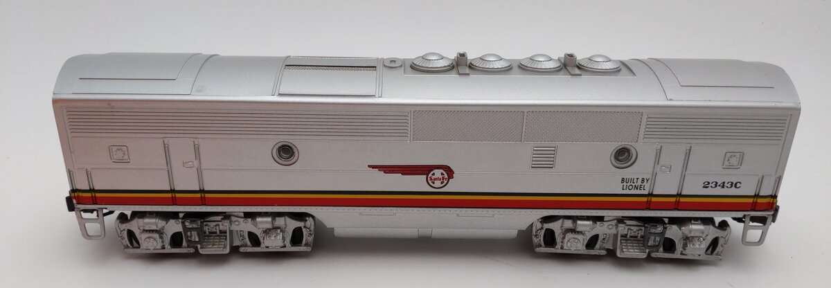 Lionel 6-18129 O Gauge Santa Fe F3 Non-Pwd B-Unit Diesel Locomotive #2343C EX/Box