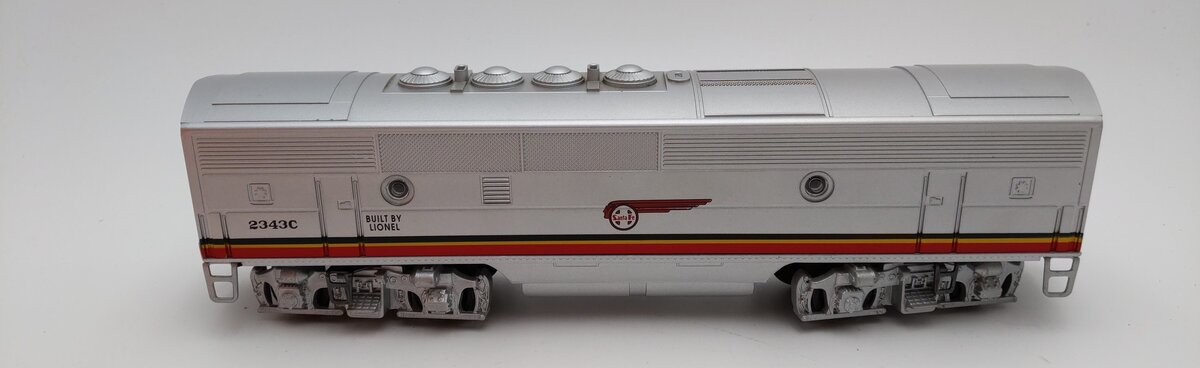 Lionel 6-18129 O Gauge Santa Fe F3 Non-Pwd B-Unit Diesel Locomotive #2343C EX/Box