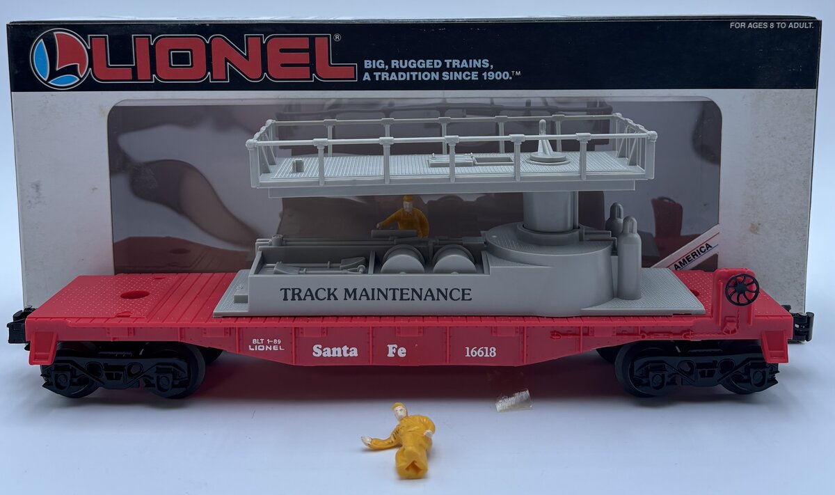 Lionel 6-16618 O Gauge Santa Fe Track Maintenance Car EX/Box