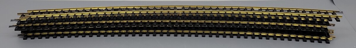 Aristo-Craft 11820 Euro Brass 20 Ft. Diameter Curved Track Sections [8] VG
