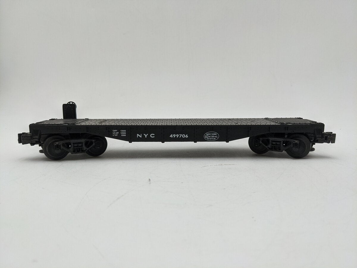 MTH 30-7608 O Gauge New York Central Pacemaker Flatcar #499706 VG