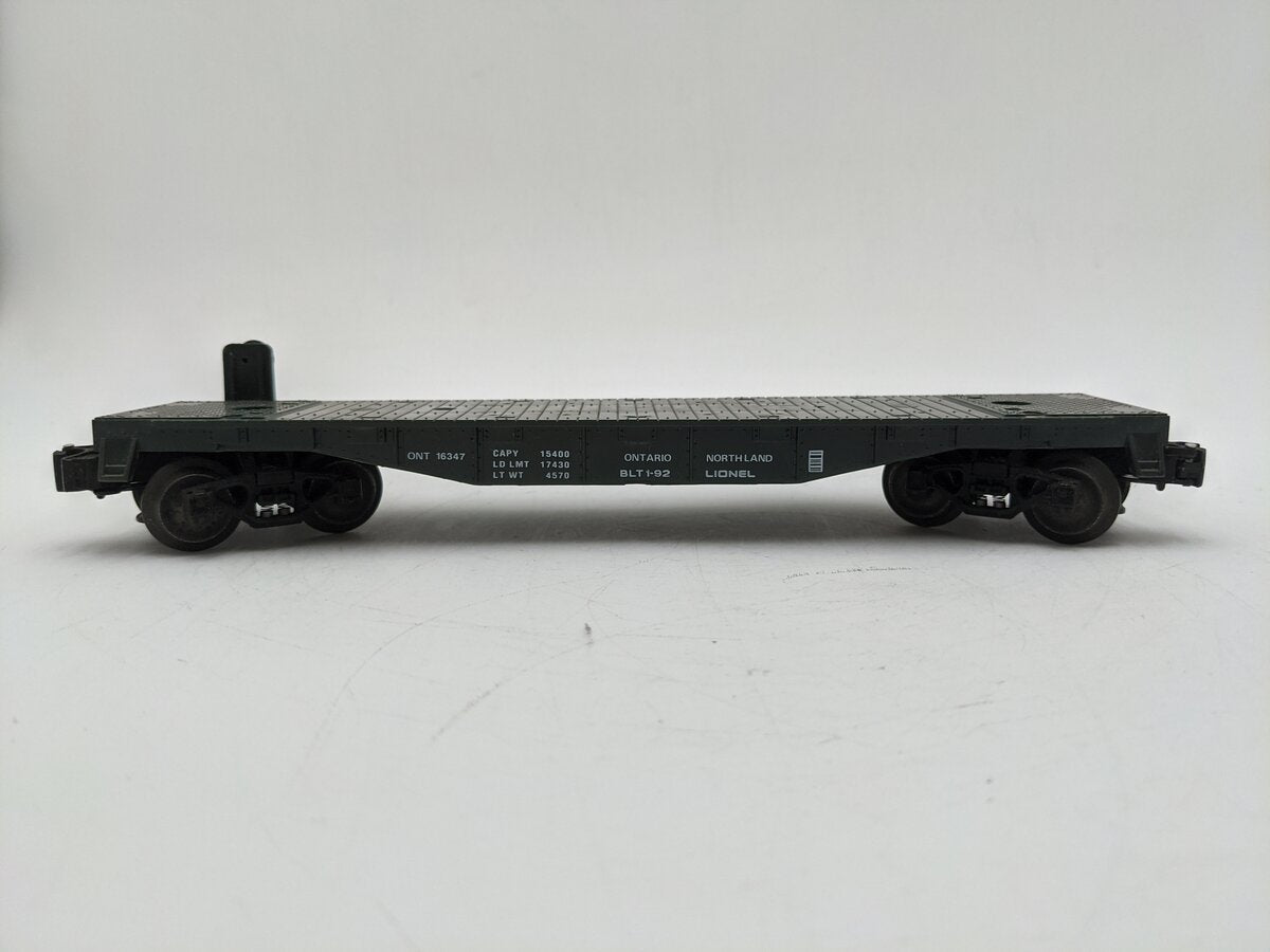 Lionel 6-16347 O Gauge Ontario Northland Bulkhead Flat Car EX