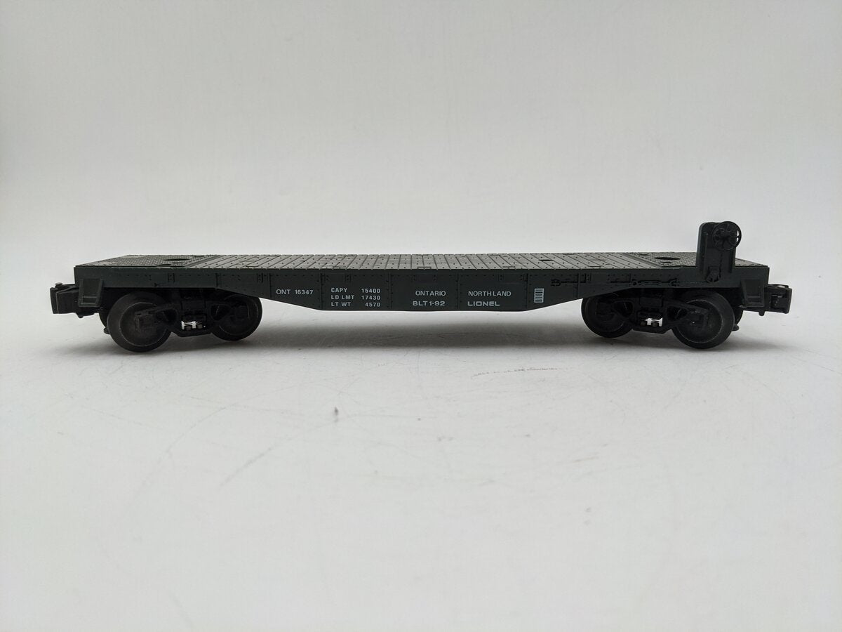 Lionel 6-16347 O Gauge Ontario Northland Bulkhead Flat Car EX