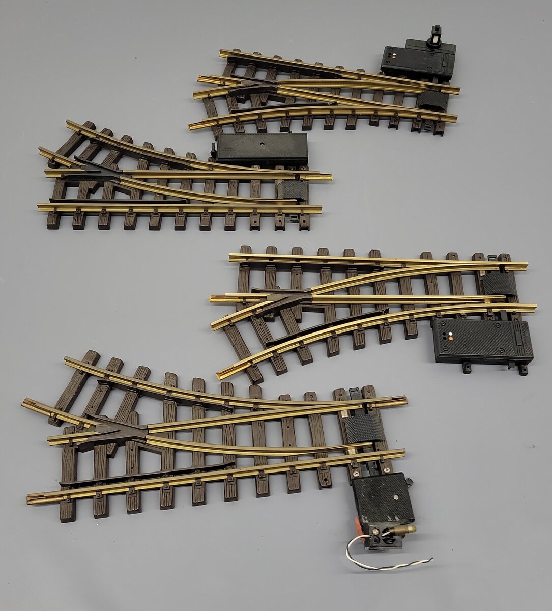 Assorted LGB G Scale Brass Left and Right Track Switches [4] VG