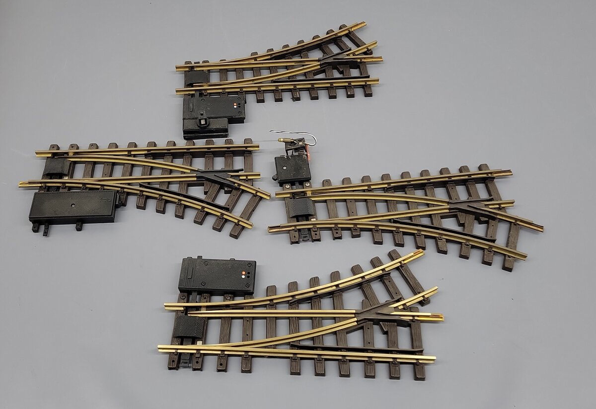 Assorted LGB G Scale Brass Left and Right Track Switches [4] VG