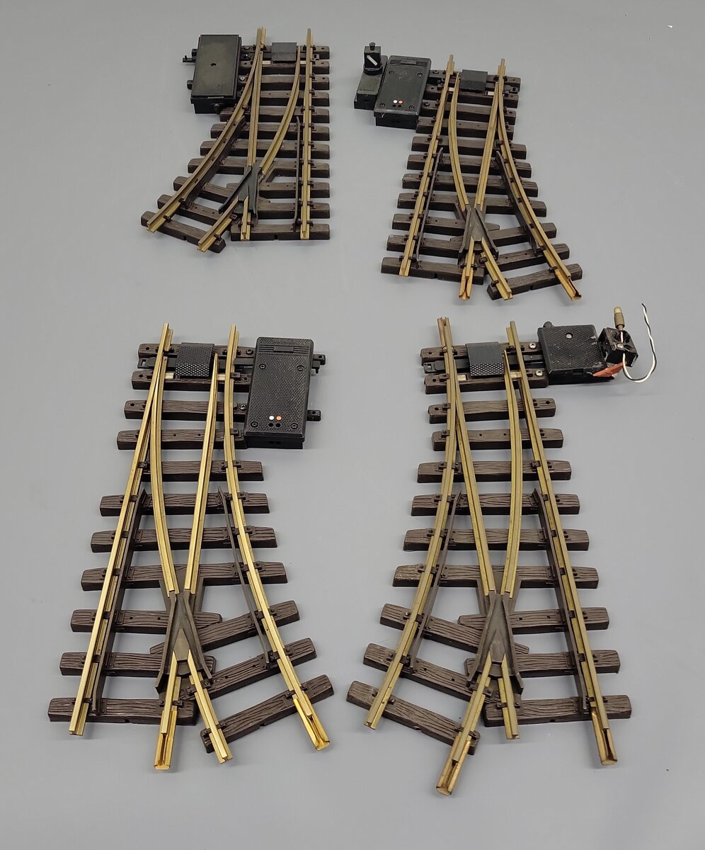 Assorted LGB G Scale Brass Left and Right Track Switches [4] VG