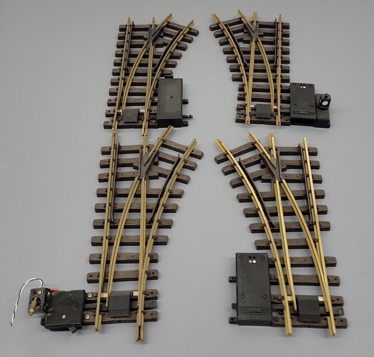 Assorted LGB G Scale Brass Left and Right Track Switches [4] VG