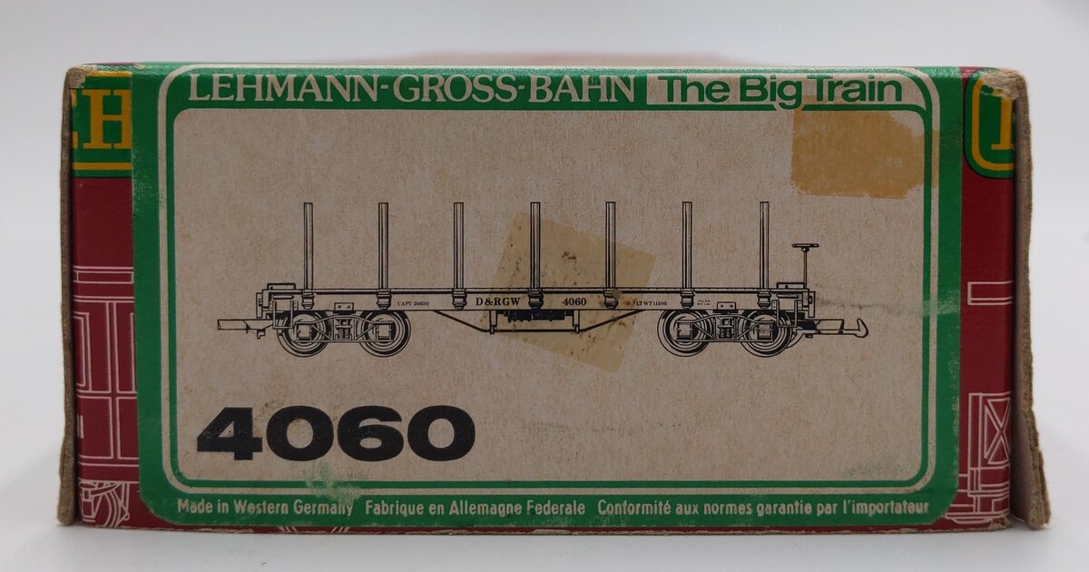 LGB 4060 Denver & Rio Grande Western Flatcar w/Stakes #4060 EX/Box