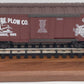 K-Line K759101 O Gauge John Deere Plow Company Boxcar w/ Display Base EX