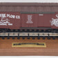 K-Line K759101 O Gauge John Deere Plow Company Boxcar w/ Display Base EX