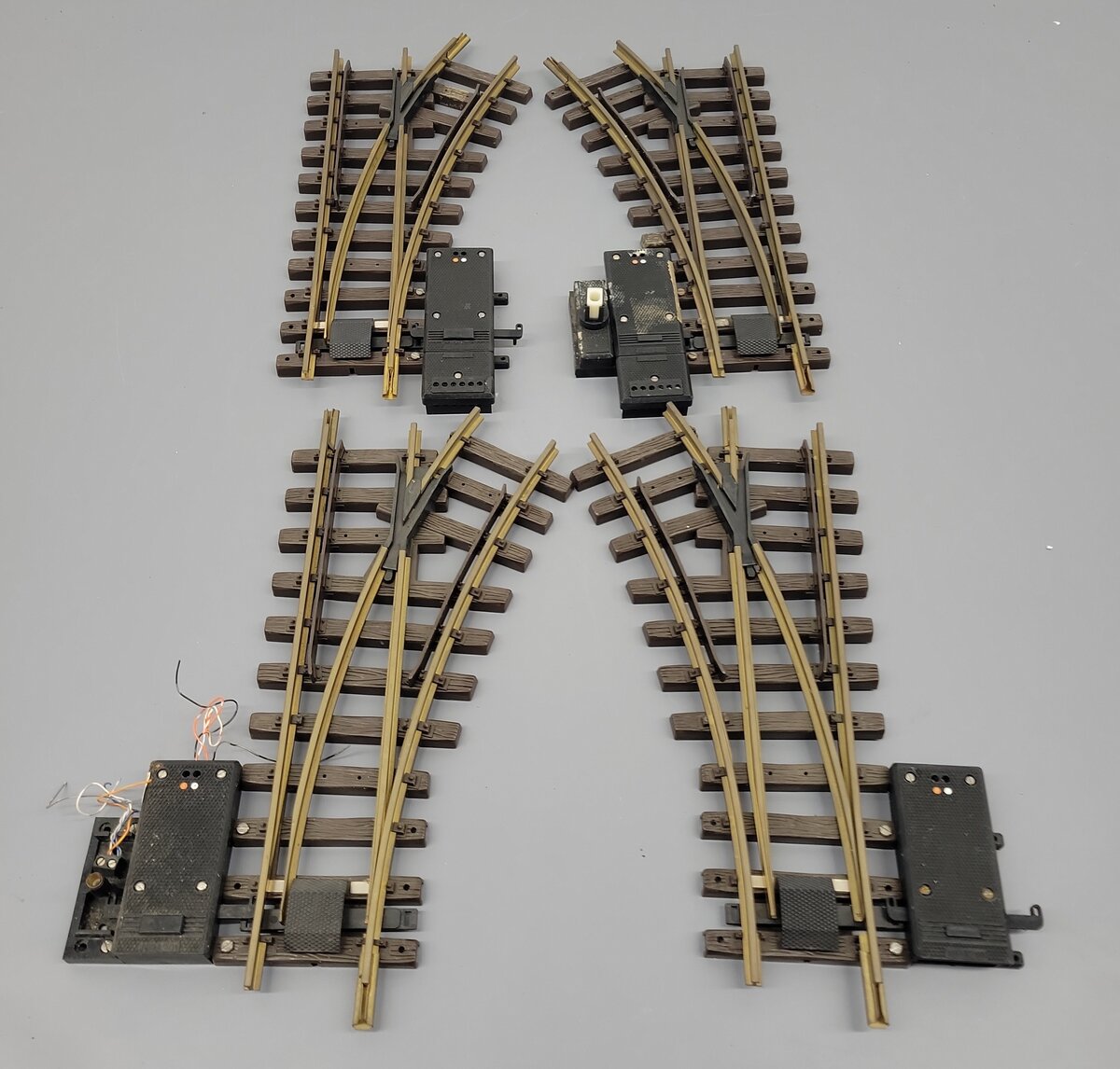 Assorted LGB G Scale Brass Left and Right Track Switches [4] VG