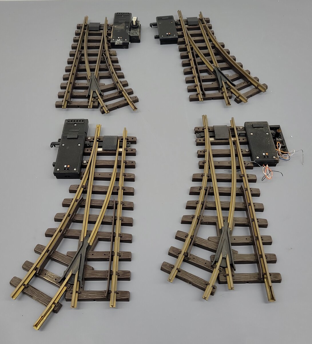 Assorted LGB G Scale Brass Left and Right Track Switches [4] VG