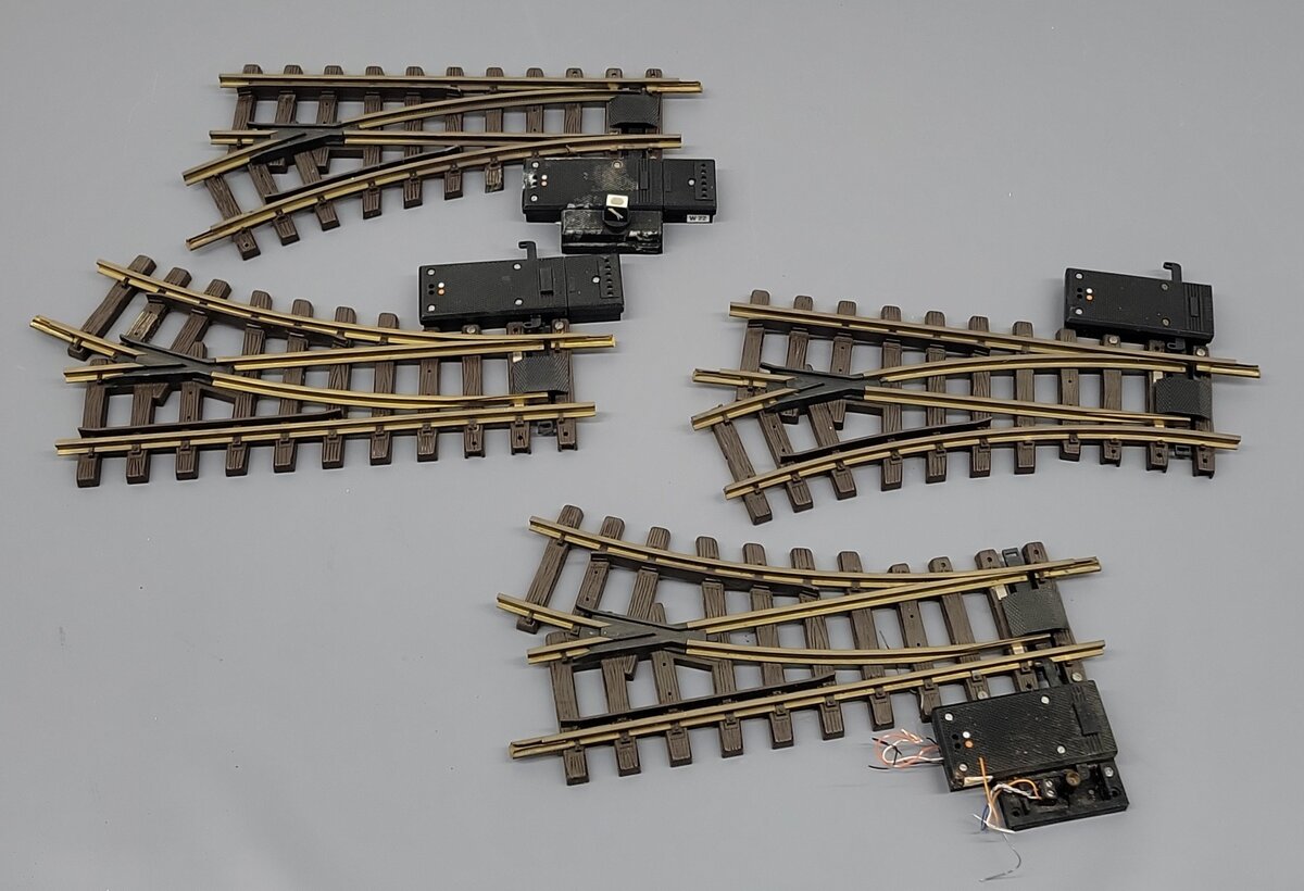Assorted LGB G Scale Brass Left and Right Track Switches [4] VG